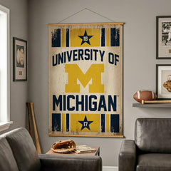 University Of Michigan, Canvas Wall Tapestry, Large, 54x36