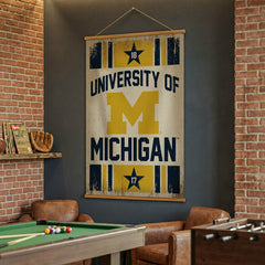 University Of Michigan, Canvas Wall Tapestry, Large, 54x36