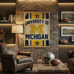 University Of Michigan, Canvas Wall Tapestry, Large, 54x36