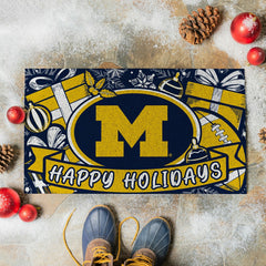 University Of Michigan Holiday PVC Mat, 28"x16"