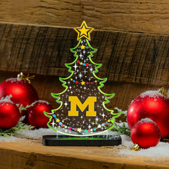 University Of Michigan College Holiday Tree Desklite LED Decor