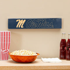 University of Mississippi Engraved Wood Sign, 3.5" x 18"