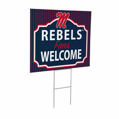 University of Mississippi Coroplast Yard Sign, "Fans Welcome"