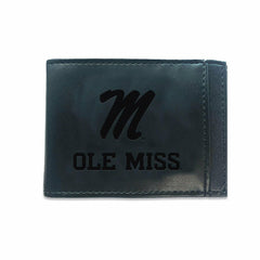 Front Pocket Wallet w/ RFID Blocking, University of Mississippi, Black