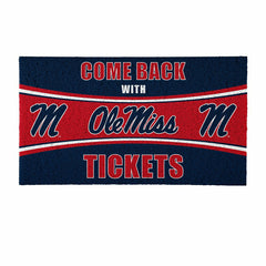 28" x 16" PVC Trapper Mat, Come Back with Tickets, University of Missi
