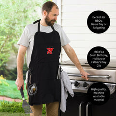 Grill Apron, Black, University of Mississippi