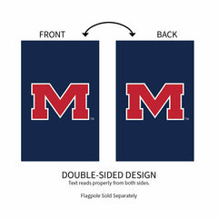 University of Mississippi Applique House Flag