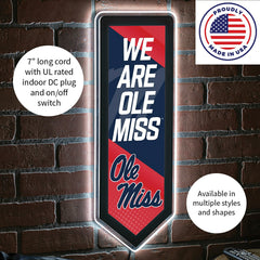 LED Wall Decor, Pennant, University of Mississippi