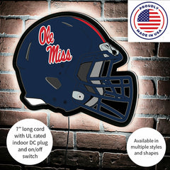 LED Wall Decor, Helmet, University of Mississippi