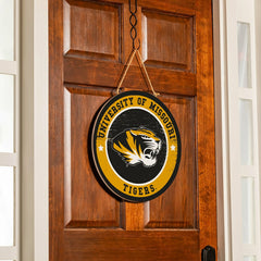 University of Missouri Round Door Décor with Hanging Rope, 18x18