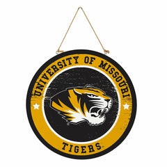 University of Missouri Round Door Décor with Hanging Rope, 18x18