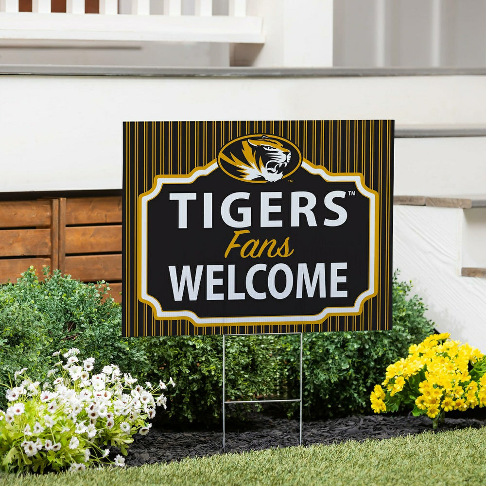 University of Missouri Coroplast Yard Sign, "Fans Welcome"