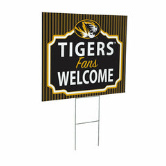 University of Missouri Coroplast Yard Sign, "Fans Welcome"