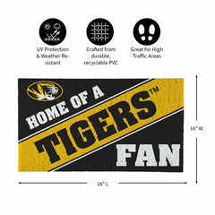 University of Missouri, PVC Mat COLOR, Home of a Fan