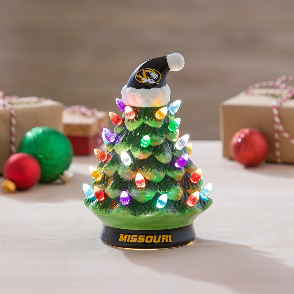 University of Missouri 8" LED Ceramic Christmas Tree