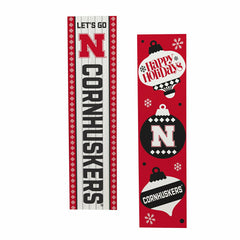 University of Nebraska 47" Double Sided Leaner, Christmas