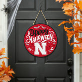 University of Nebraska Halloween Round Door Décor with Hanging Rope, 1