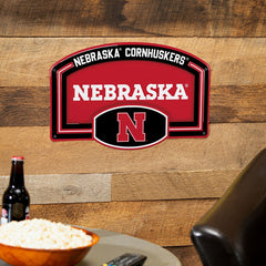 University of Nebraska USA Embossed Steel Wall Sign, 11" x 17"