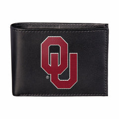 University of Oklahoma Black Bi-Fold Embroidered Wallet w/ RFID Blocking
