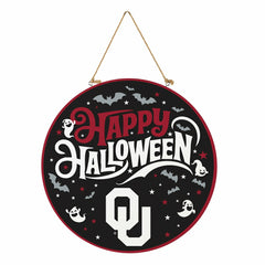 University of Oklahoma Halloween Round Door Décor with Hanging Rope, 1
