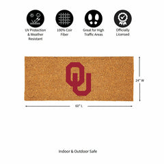 University of Oklahoma Extra Large Full Color Coir Mat, 60"x24"