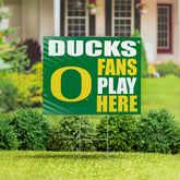 University of Oregon Coroplast Yard Sign "Fans Play Here"