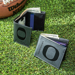 University of Oregon, Bi-Fold and Tri-Fold Wallet Gift Set, Black