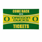 28" x 16" PVC Trapper Mat, Come Back with Tickets, University of Orego