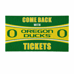 28" x 16" PVC Trapper Mat, Come Back with Tickets, University of Orego