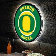 LED Wall Decor, Round, University of Oregon