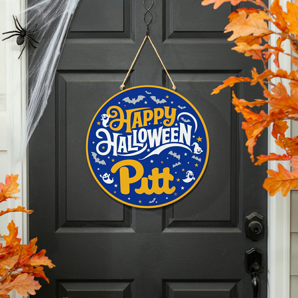 University of Pittsburgh Halloween Round Door Décor with Hanging Rope,