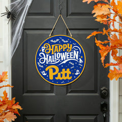 University of Pittsburgh Halloween Round Door Décor with Hanging Rope,