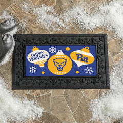 University of Pittsburgh Holiday Flocked Coir Sassafras Switch Mat, 22