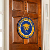 University of Pittsburgh Round Door Décor with Hanging Rope, 18x18