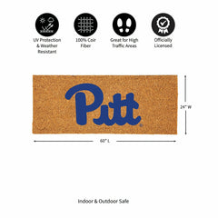 University of Pittsburgh Extra Large Full Color Coir Mat, 60"x24"