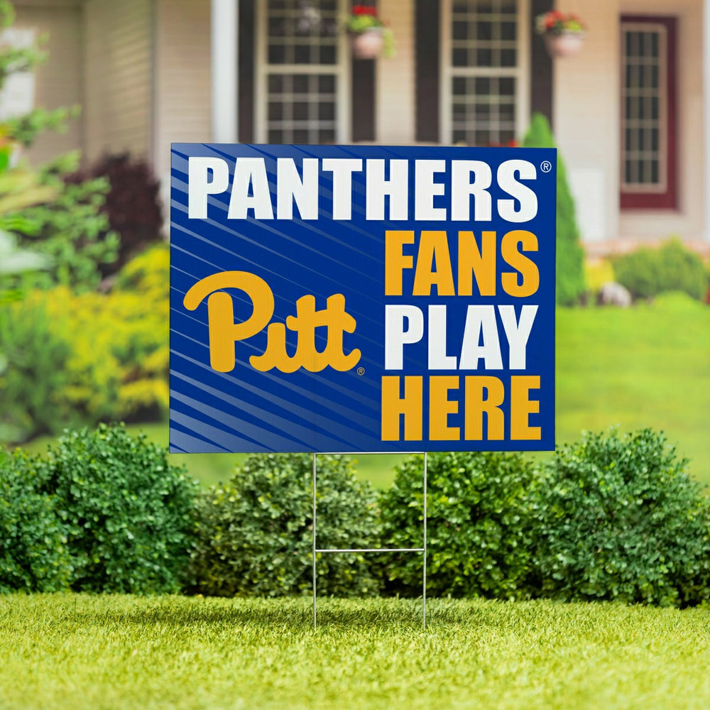 University of Pittsburgh Coroplast Yard Sign "Fans Play Here"
