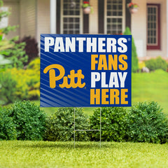 University of Pittsburgh Coroplast Yard Sign "Fans Play Here"