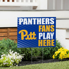 University of Pittsburgh Coroplast Yard Sign "Fans Play Here"