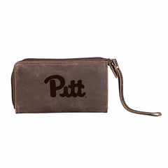 Wristlet Wallet, Brown, University of Pittsburgh