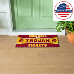 28" x 16" PVC Trapper Mat, Come Back with Tickets, University of South