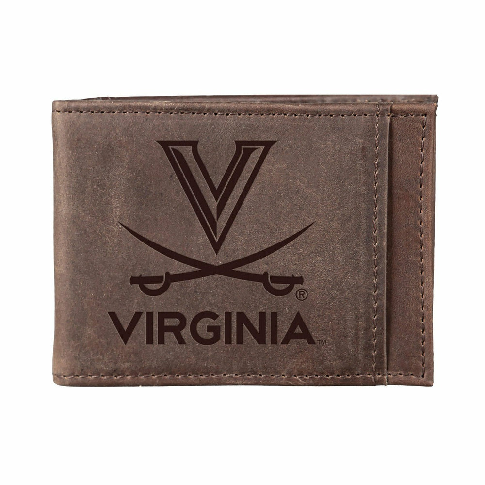 Front Pocket Wallet w/ RFID Blocking, University of Virginia, Brown