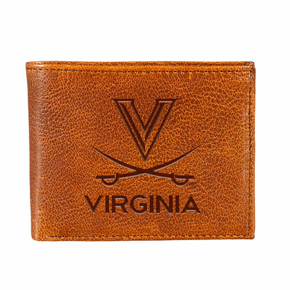 University of Virginia, Embossed 100% Genuine Tumbled Leather Passcase