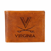 University of Virginia, Embossed 100% Genuine Tumbled Leather Passcase
