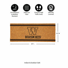University of Washington Extra Large One Color Coir Mat, 60"x24"