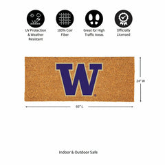 University of Washington Extra Large Full Color Coir Mat, 60"x24"