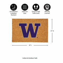 University of Washington Large Full Color Coir Mat, 36"x24"