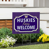 University of Washington Coroplast Yard Sign, "Fans Welcome"