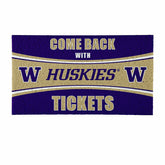 28" x 16" PVC Trapper Mat, Come Back with Tickets, University of Washi