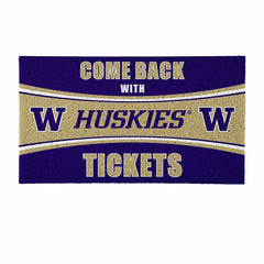 28" x 16" PVC Trapper Mat, Come Back with Tickets, University of Washi