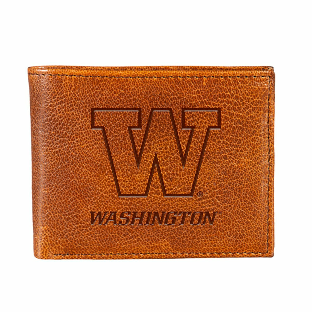 Universitiy of Washington, Embossed 100% Genuine Tumbled Leather Passc
